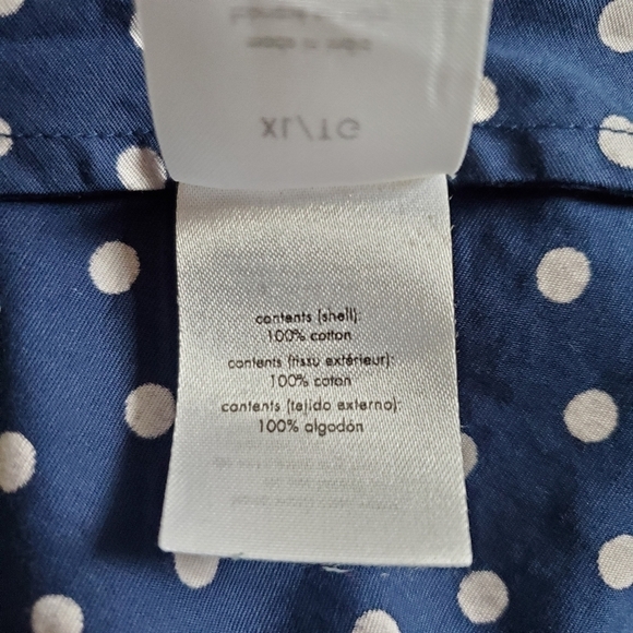 New WeWoreWhat Bella Midi Dress Polka Dot Estate Blue Button Front Belted NWT XL - Picture 14 of 15